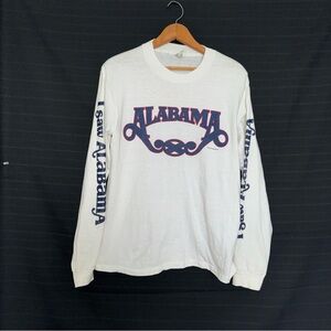 Vtg 80s 1984 Alabama Roll On Tour Concert Long Sleeve T Shirt Country Rock USA L
